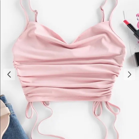 pink cinched top - Picture 2 of 3